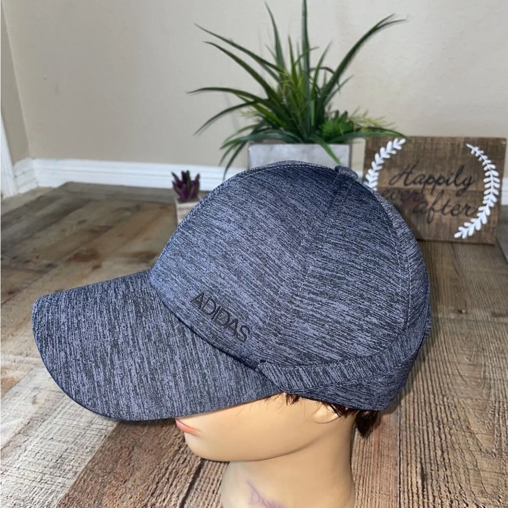 💜 Adidas Climalite Gray Running Hat Strapback Adjustable Baseball cap hat